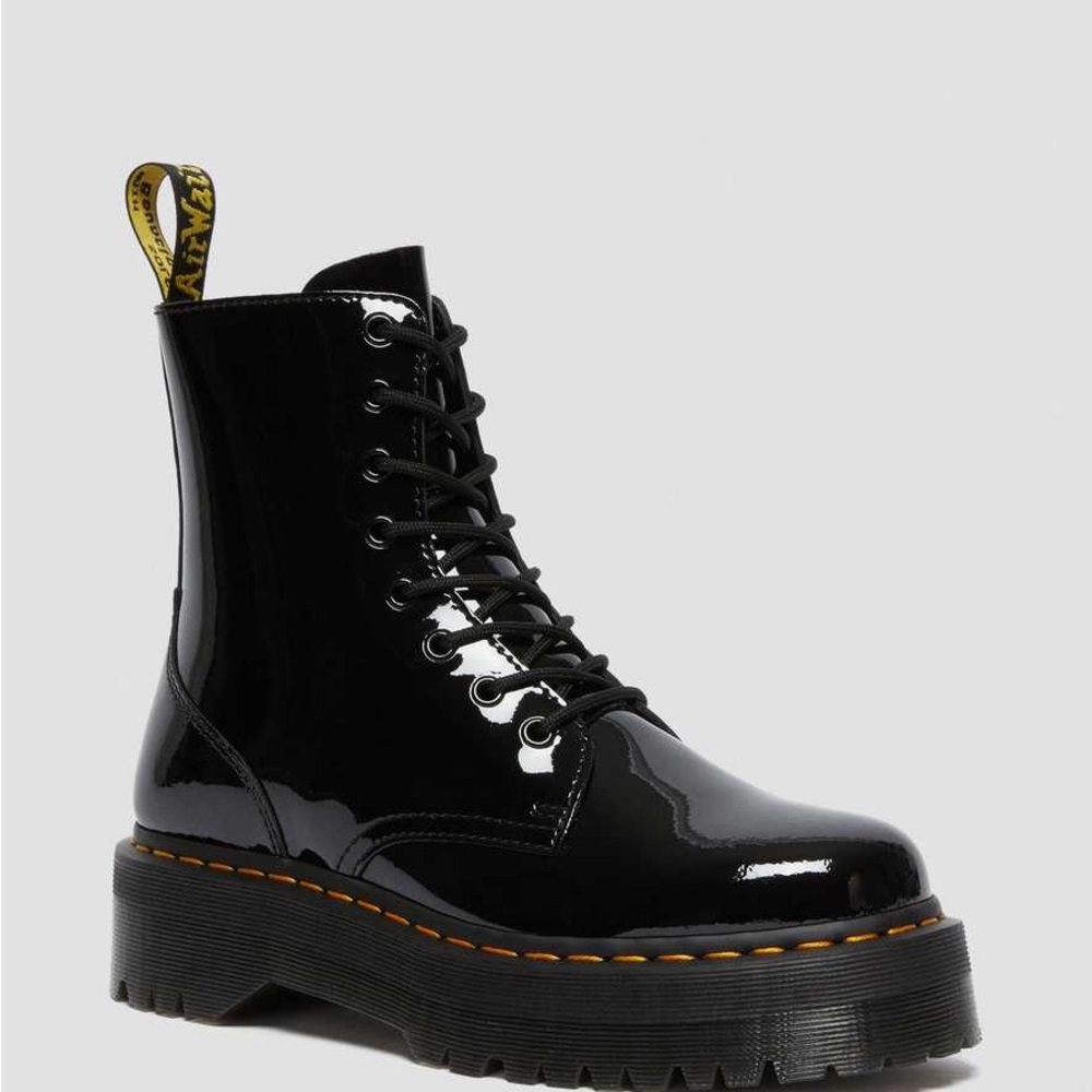 Dr. Martens Shiny Black Lace-Up Boots